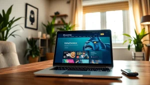 Mengakses penawaran menarik catcasino-reg.com/promokody di laptop di ruang kerja yang nyaman.