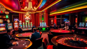 Exciting scene of players enjoying games at the MM 88 casino.