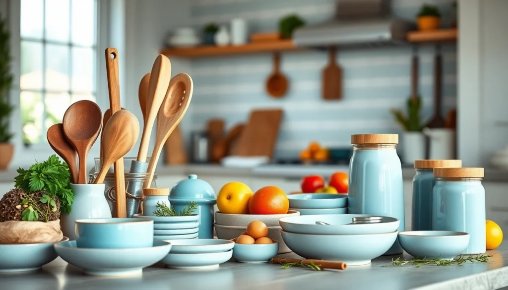 Discover unique kitchenware gift ideas NZ featuring elegant utensils and stylish containers in a cozy kitchen.