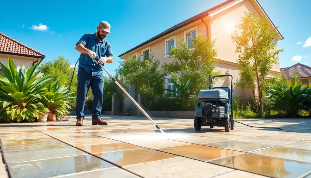 Čiščenje tlakovcev s strokovno ekipo, ki zagotavlja čistočo in varnost.