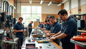 Students training at trade schools in Hawaii, showcasing diverse skills and collaboration.