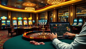 Experience the thrill of 789 bet with a vibrant casino scene full of excitement.
