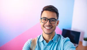 Transform your social media with this stylish insta dp profile picture featuring vibrant colors and a warm atmosphere.