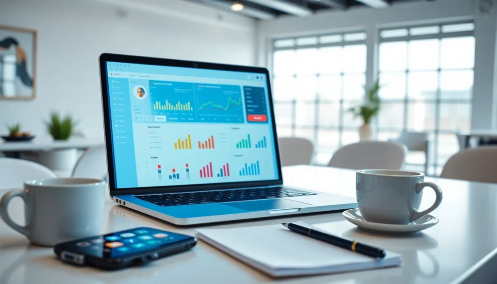 Showcase of an Instagram SMM panel interface on a laptop, illustrating social media analytics.