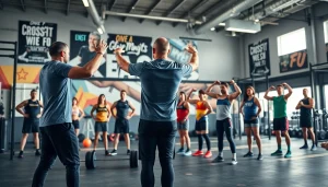 Apprenez le CrossFit avec iletaitunnuage.fr : séance d'entraînement dynamique en salle moderne.