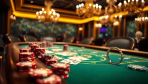 Buy Diamond while playing high-stakes poker at an elegant casino table.