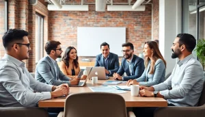 Engage with the dynamic essence of Business in a professional office meeting.