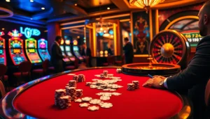 Engage in thrilling gameplay at https://sshbet.io/ with poker chips and vibrant casino elements.