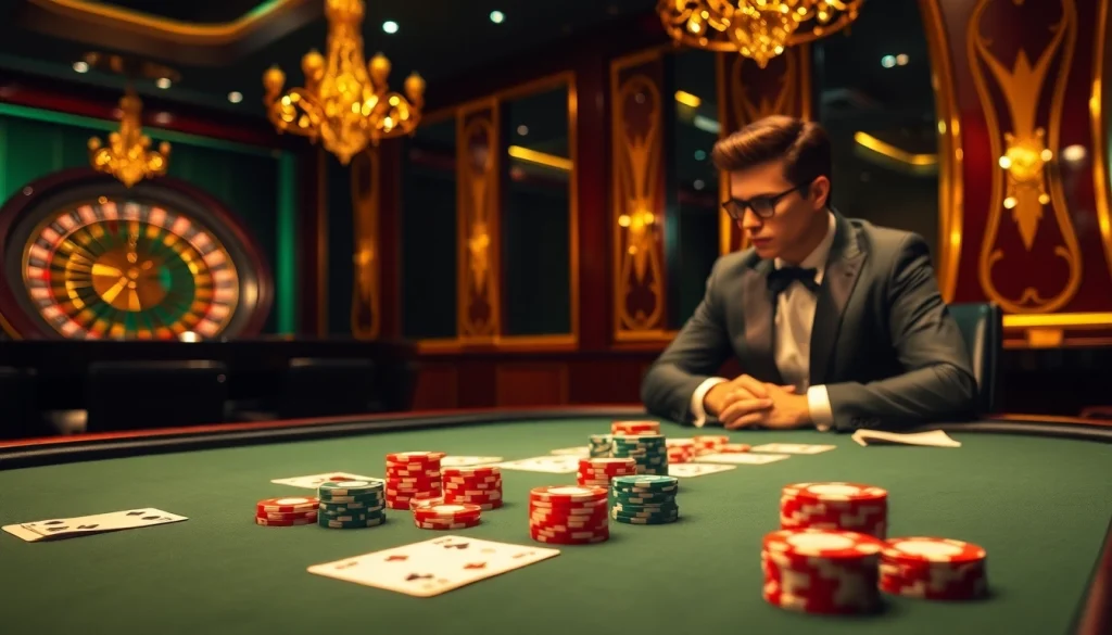 Trải nghiệm cảm giác thót tim cùng Betvip trong không gian casino sang trọng, nổi bật với poker và roulette.