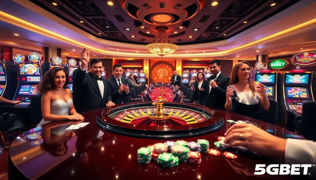 Engaging players experiencing thrilling games at 5GBET casino.