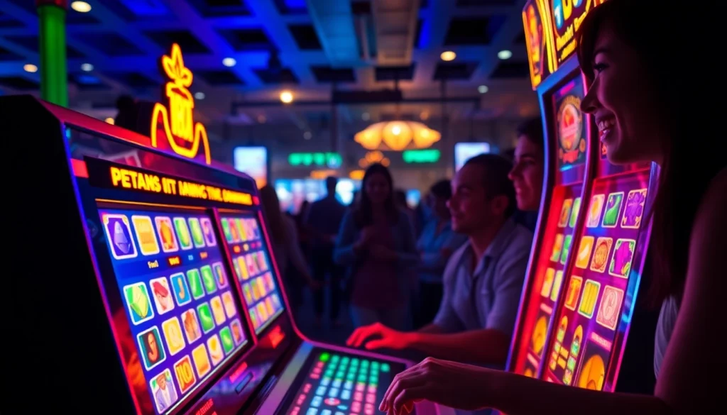 Permainan petanitoto yang menarik di kasino online dengan mesin slot penuh warna.