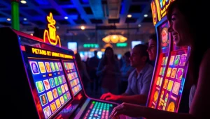 Permainan petanitoto yang menarik di kasino online dengan mesin slot penuh warna.