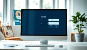 Engaging BMI calculator displayed on a monitor, providing users weight and height inputs.