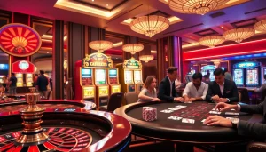 Engaged players enjoying games at the QQ 88 casino, featuring roulette and poker.