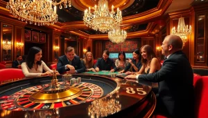 Players enjoying their time at https://rr88.wales/ with excitement at a roulette table.
