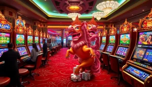 Experience the excitement of raja barong slot with vibrant casino visuals and winning moments.