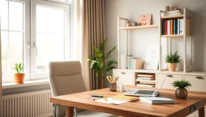 Transform your parenting blog with insights from https://giveaways4mom.com in a stylish home office.