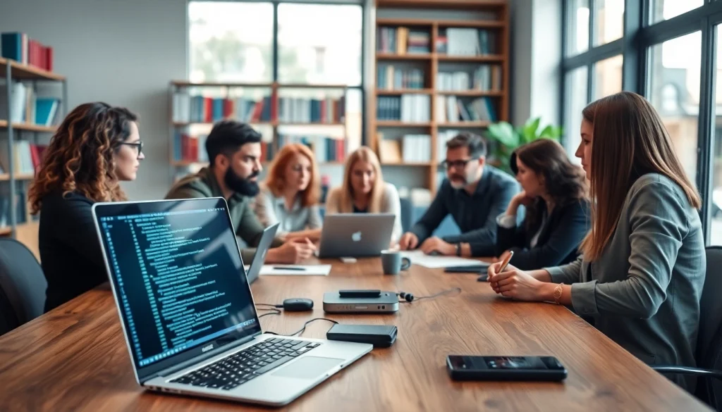 Collaborative environment where teams hire developers to boost productivity and innovation