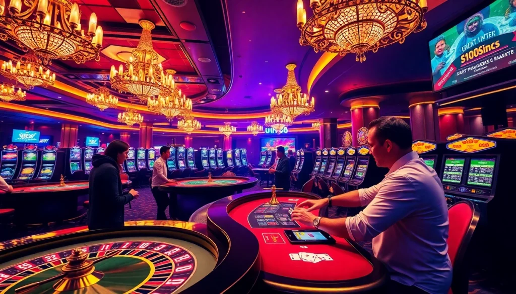 Experience the excitement of UU88 with vibrant casino tables, dealers, and dynamic betting action.
