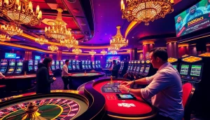 Experience the excitement of UU88 with vibrant casino tables, dealers, and dynamic betting action.
