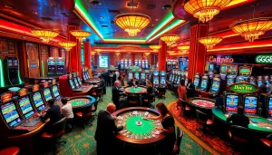 Thrilling gambling action at GG88 casino with exciting games and vibrant atmosphere.