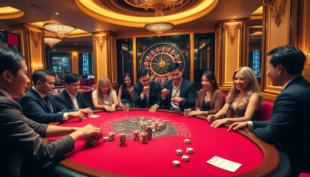 Experience the excitement at NEW88 Trang chủ with engaging poker gameplay in a luxurious casino setting.