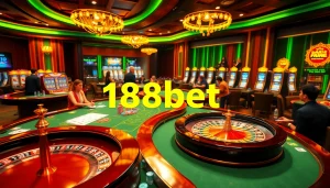 Join the exciting atmosphere on the trang chủ 188bet with players engaged at lively casino tables.