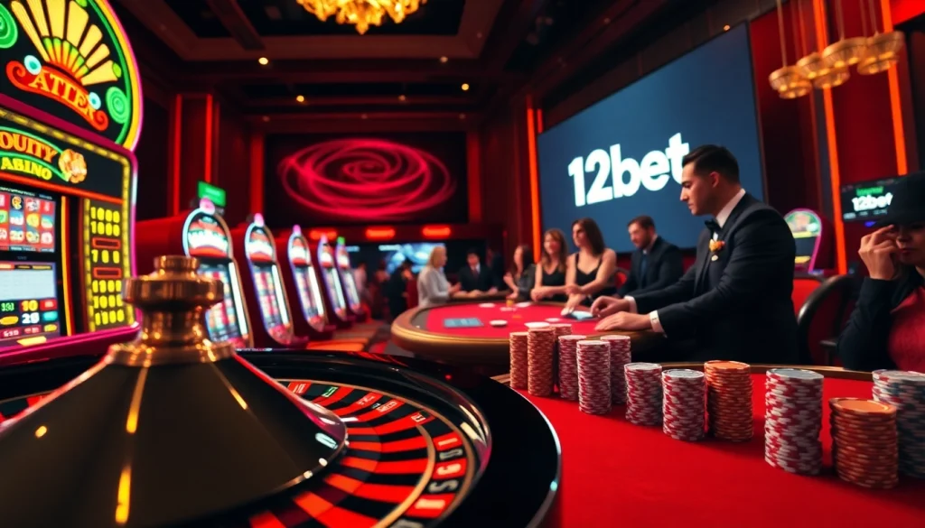 Experience the excitement of 12bet as players enjoy thrilling casino games and vibrant slot machines.
