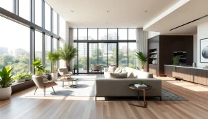 Modern apartment featuring a stylish living area in residence teg with ample natural light.