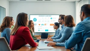 Actively participating in a consultation for Insurance Claims Help with engaging visuals and discussion.