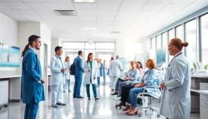 Health professionals providing care at https://www.medexdtc.com in a welcoming clinic environment.