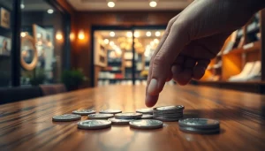 Scorcio di compro argento con monete d'argento esaminate da esperti professionisti.