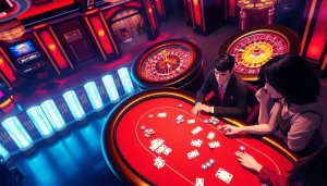 Experience the thrill of winning in 68 game bài with vibrant casino scenes and engaging players.