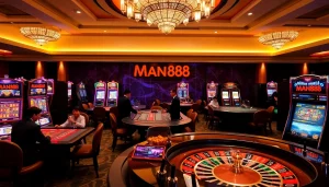 Experience high-stakes action at Man88 with thrilling casino tables and card games.