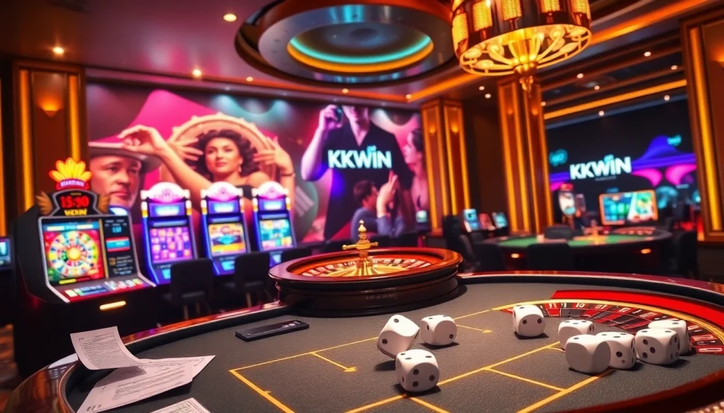 Players enjoying an exciting virtual gaming experience on https://kkwinzz.com/ with vibrant casino elements.
