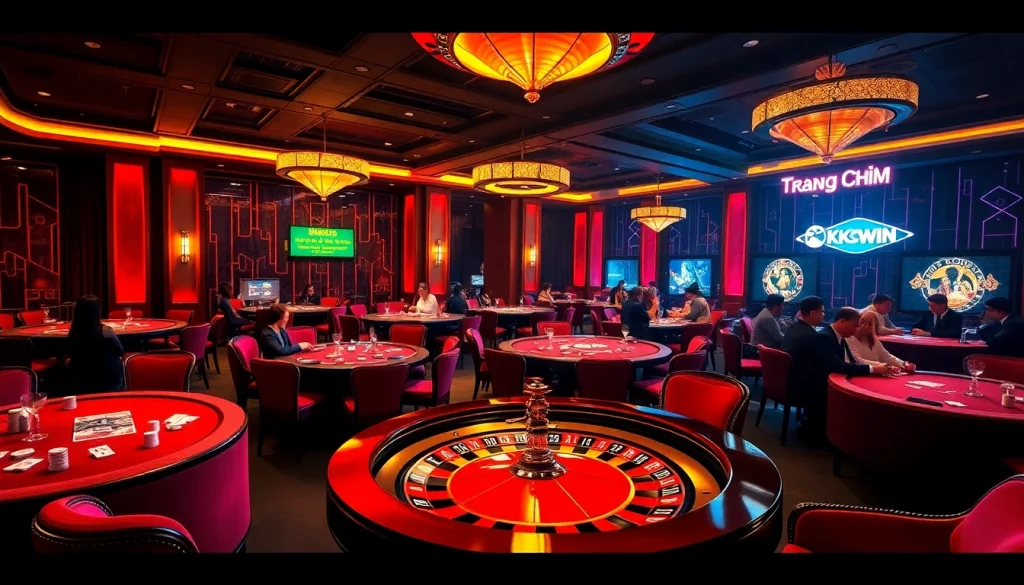 Engage with the vibrant world of TRANG CHỦ KKWIN, showcasing luxury casino elements.