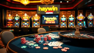 Experience the thrill of winning with haywin at a luxurious casino gaming table.