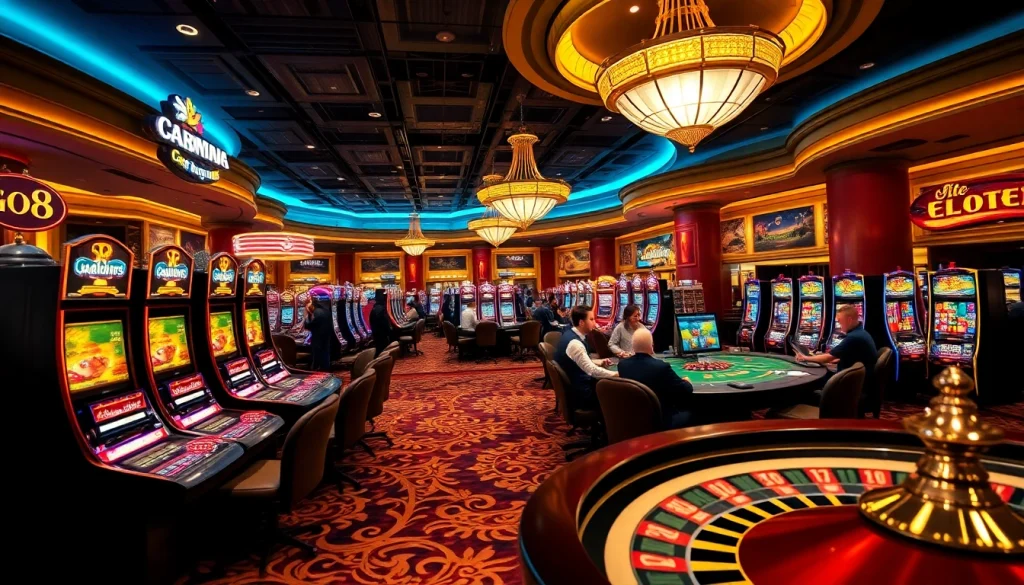 Experience the thrill of GO8 gaming at high-stakes tables in an opulent casino setting.