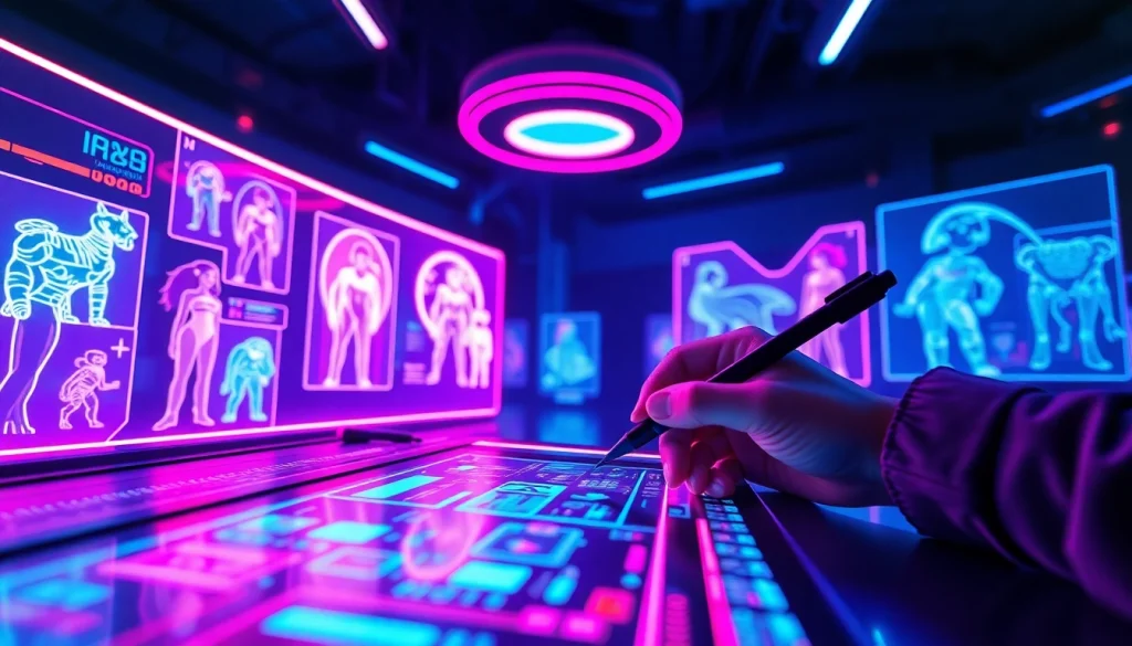 Visually stunning interface of a nsfw ai image generation tool showcasing vibrant art.