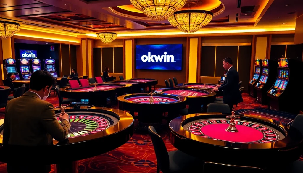 Experience the excitement of betting at okwin casino with vibrant tables and thrilling games.