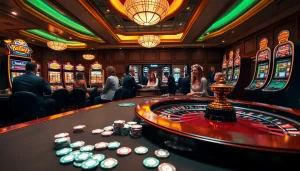 Experience excitement at Haywin Casino with colorful tables, chips, and thrilling games.