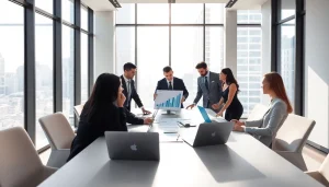 Find competitor customer list using business analysis tools in a modern office.