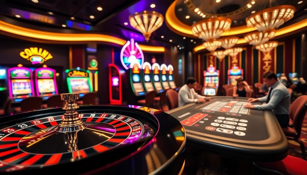 Experience thrilling gameplay at onicplay with vibrant casino tables and engaging slot machines.