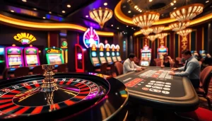 Experience thrilling gameplay at onicplay with vibrant casino tables and engaging slot machines.
