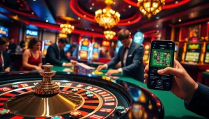 Players winning at a high-stakes roulette game in an upscale casino, embracing the excitement of thabet.