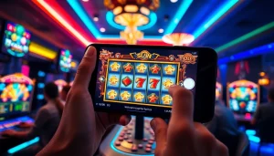 Menampilkan situs slot gacor yang menang di dalam suasana permainan kasino yang ceria.