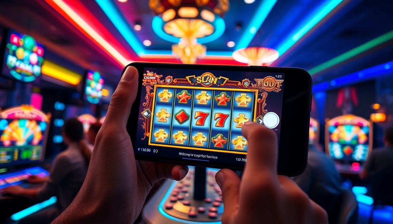 Menampilkan situs slot gacor yang menang di dalam suasana permainan kasino yang ceria.