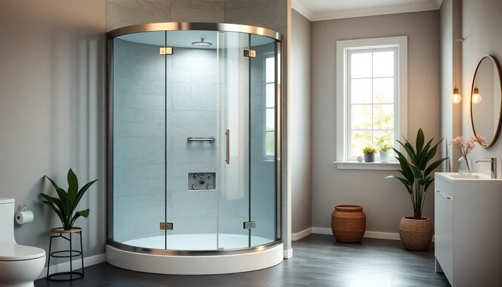 Duschkabine 90x90 in elegant Badezimmergestaltung mit modernen Armaturen.