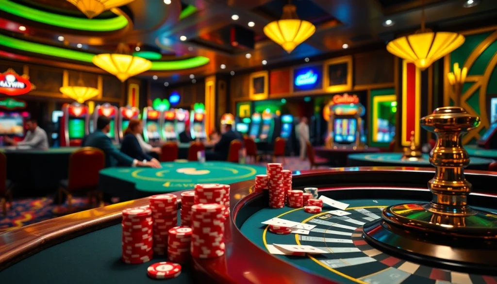 Experience thrilling poker action at Haywin casino with vibrant gaming tables and engaging players.