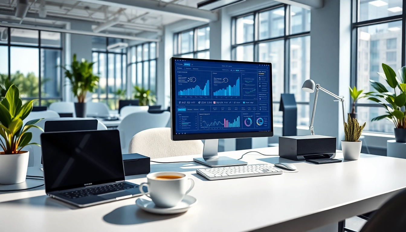 Visual representation of 1cplatform analytics in a modern workspace setting.